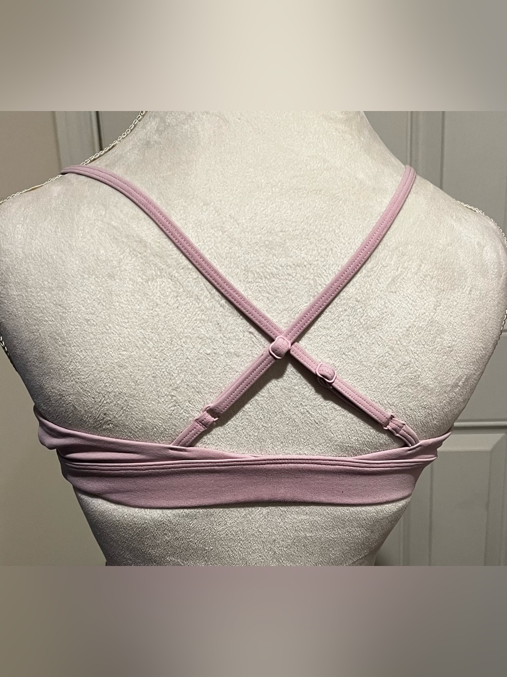 Alo Yoga Authentic Splendor Bra Candy Heart Pink / Light Lavender Size Medium - Picture 6 of 9
